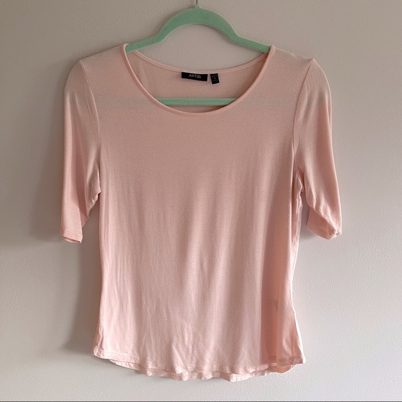 Apt. 9 Tops - Apt. 9 Light Pink Scoop Neck Top Size Medium Petite